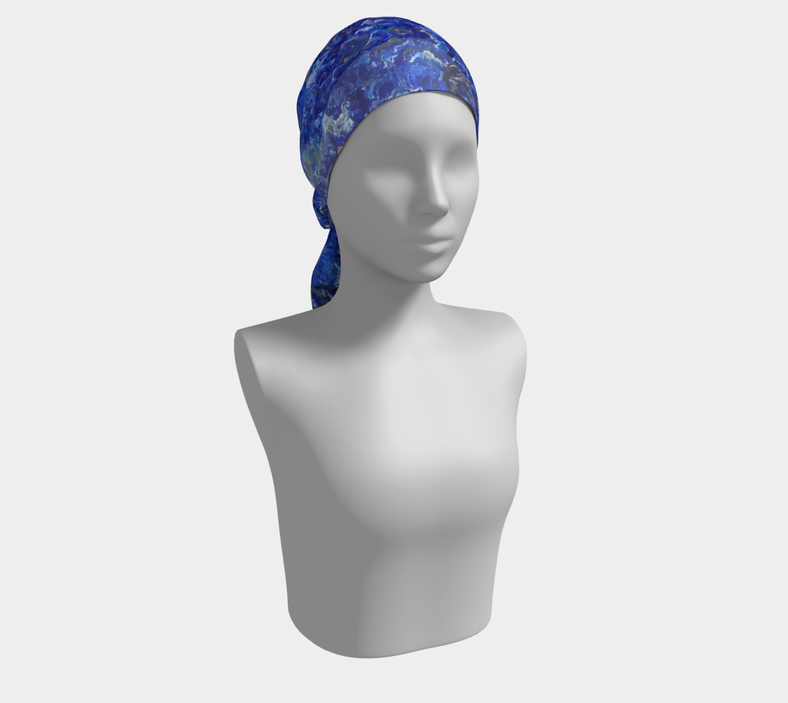 Favorite Blue 100% Silk Scarf (Long)