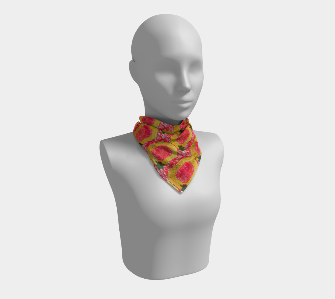 Scarlet Block “O” 100% Silk Scarf