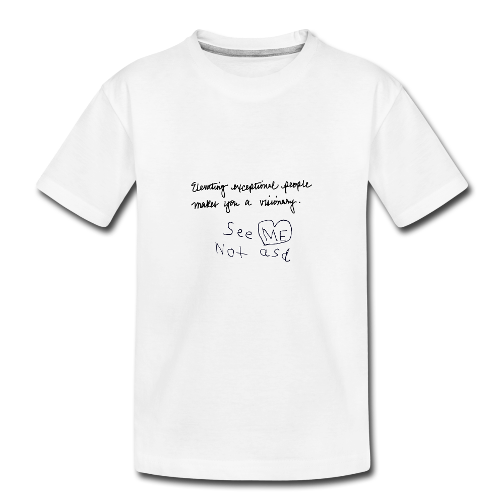 See ME Not asd Kids' Premium T-Shirt - white