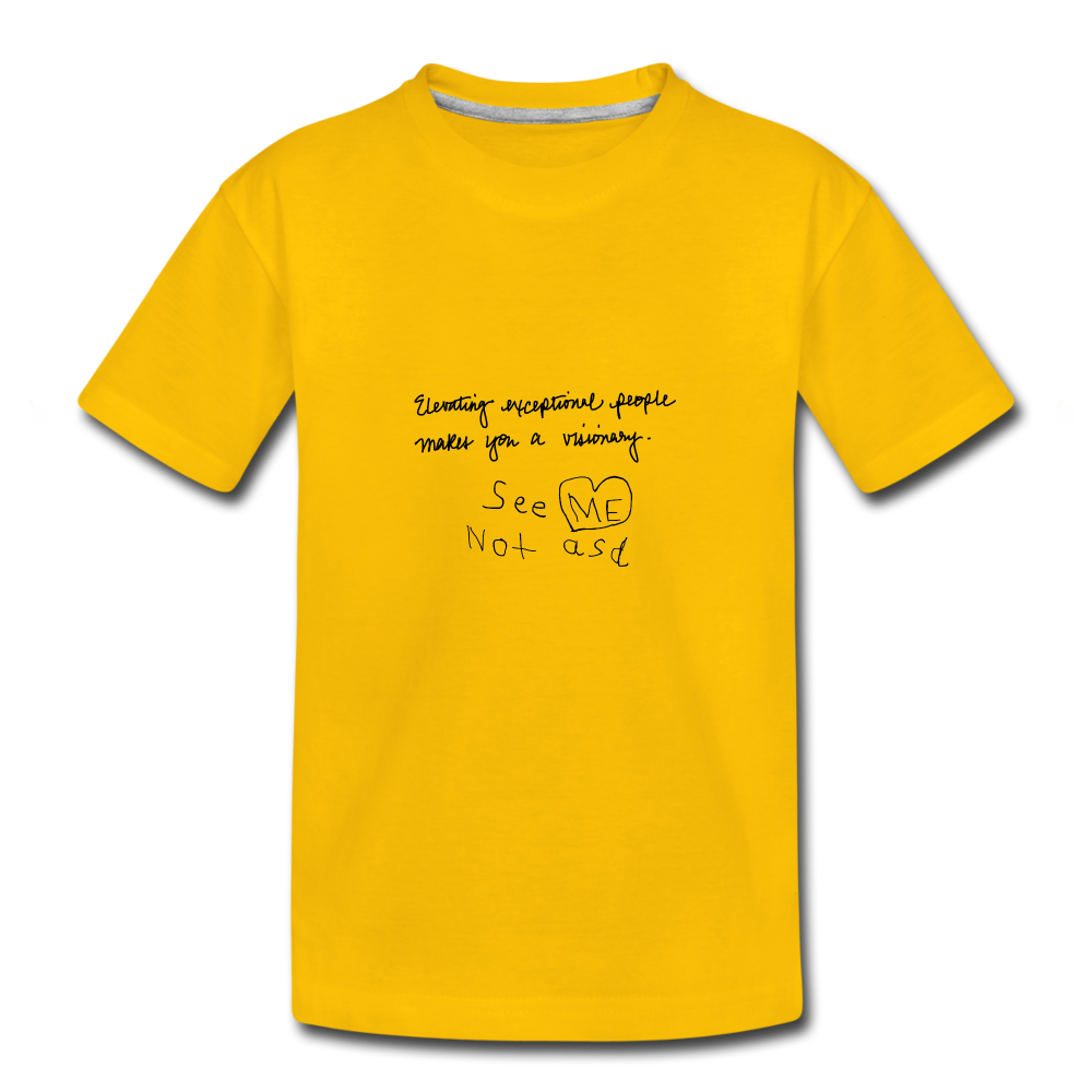 See ME Not asd Kids' Premium T-Shirt - sun yellow