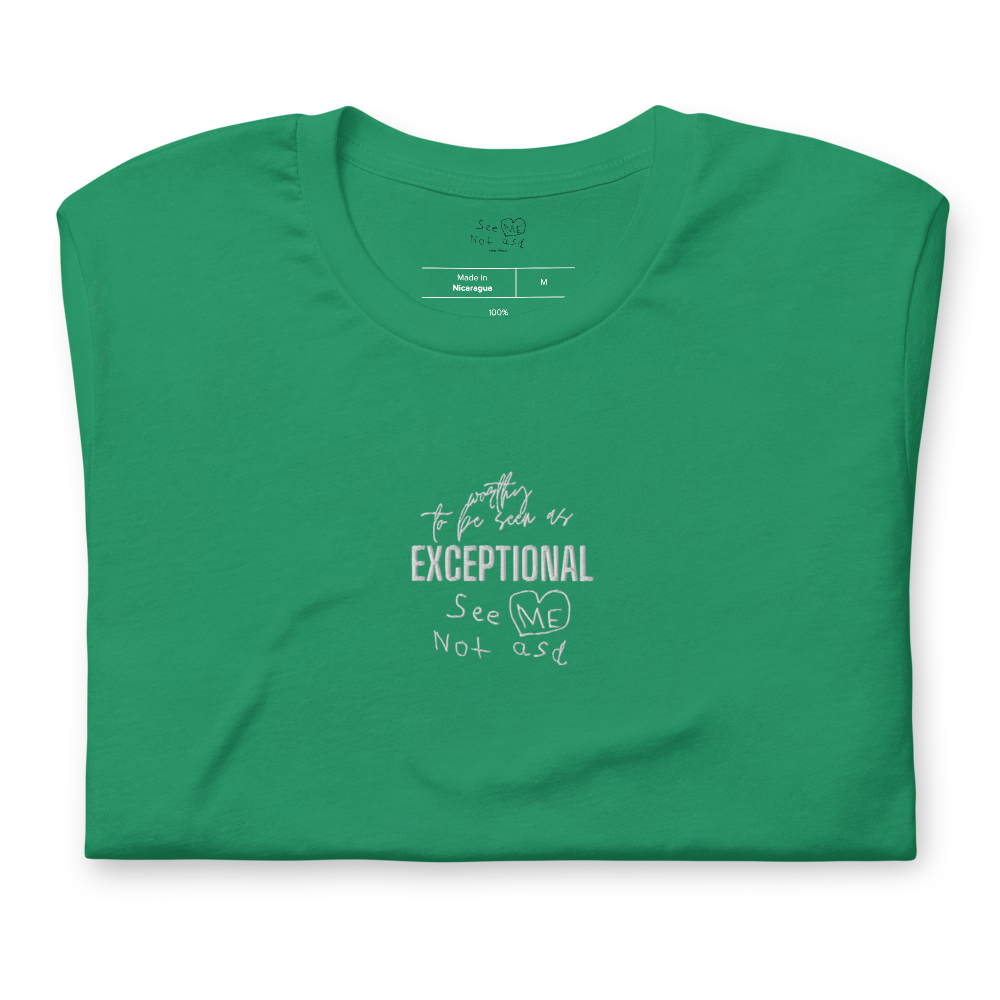 Worthy to be Seen as Exceptional Short-Sleeve Unisex T-Shirt (Embroidery)