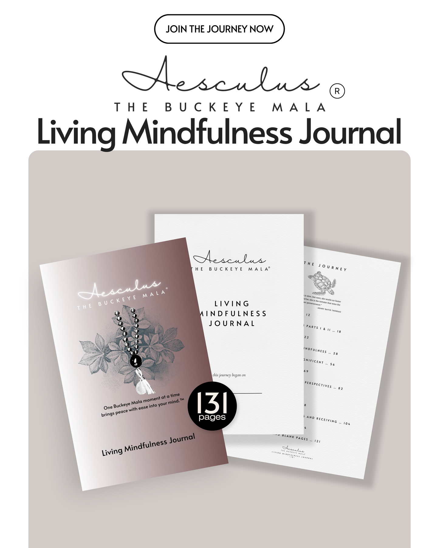 Aesculus The Buckeye Mala® Living Mindfulness Journal