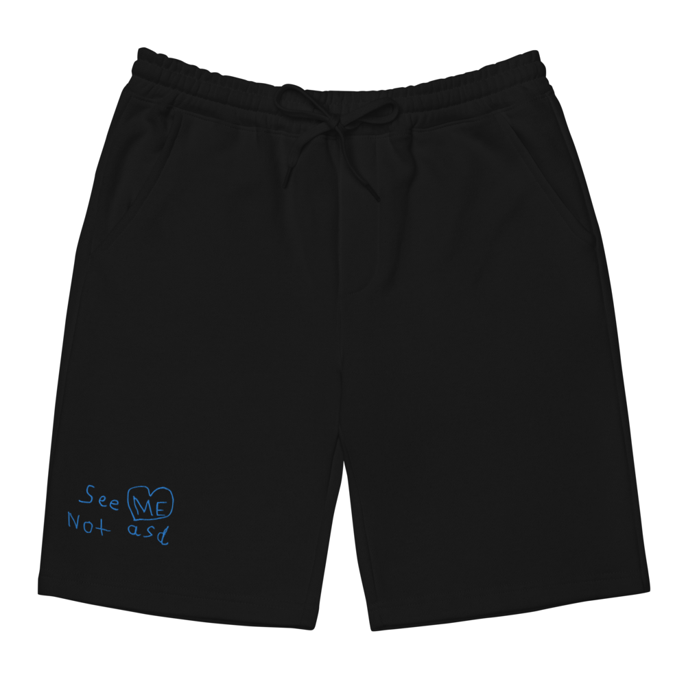 See ME Not asd® Logo Unisex Fleece Shorts