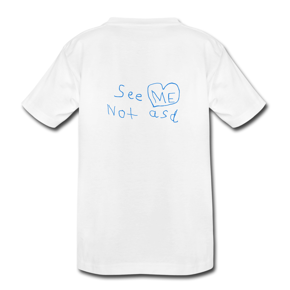 See ME Not asd Kids' Premium T-Shirt - white