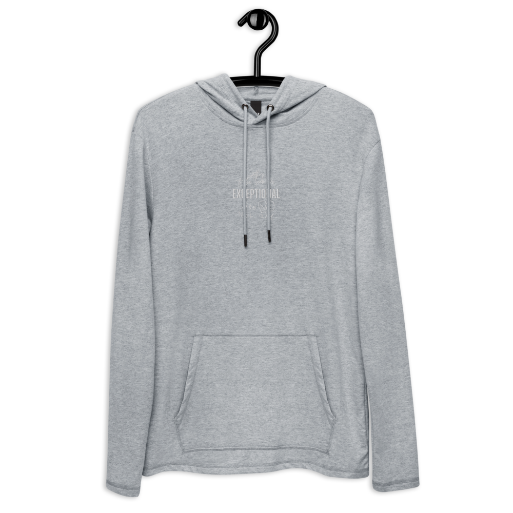 Worthy to Be Seen as Exceptional Unisex Lightweight Hoodie (Embroidery)